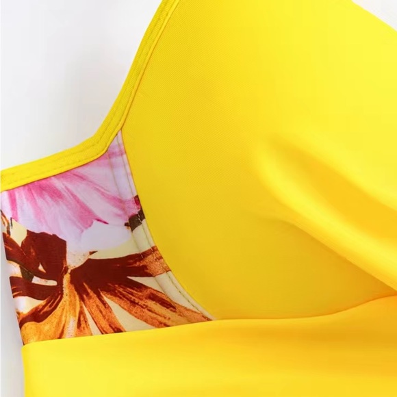 Boho tropical floral print one piece swimsuit - Picture 15 of 16